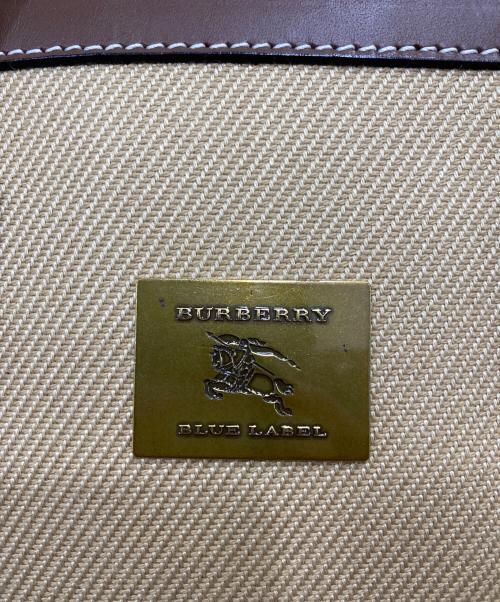 BURBERRY BLUE LABEL（バーバリー ブルー レーベル）BURBERRY BLUE LABEL (バーバリーロンドンブルーレーベル) キャンバスハンドバッグ ブラウンの古着・服飾アイテム