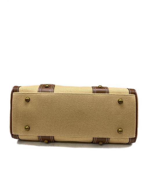 BURBERRY BLUE LABEL（バーバリー ブルー レーベル）BURBERRY BLUE LABEL (バーバリーロンドンブルーレーベル) キャンバスハンドバッグ ブラウンの古着・服飾アイテム