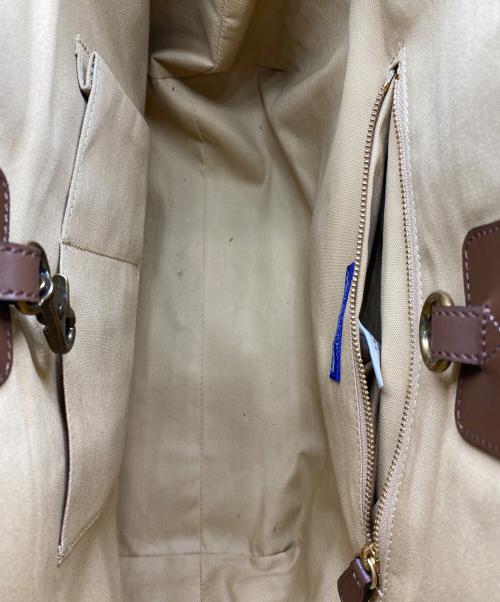 BURBERRY BLUE LABEL（バーバリー ブルー レーベル）BURBERRY BLUE LABEL (バーバリーロンドンブルーレーベル) キャンバスハンドバッグ ブラウンの古着・服飾アイテム