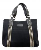 BURBERRY BLUE LABELバーバリーロンドンブルーレーベル）の古着「キャンバスハンドバッグ」｜ブラック