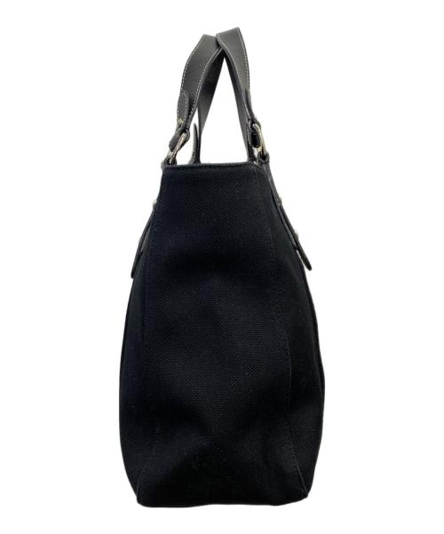 BURBERRY BLUE LABEL（バーバリーロンドンブルーレーベル）BURBERRY BLUE LABEL (バーバリーロンドンブルーレーベル) キャンバスハンドバッグ ブラックの古着・服飾アイテム