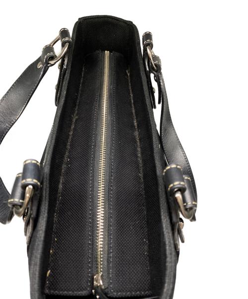 BURBERRY BLUE LABEL（バーバリーロンドンブルーレーベル）BURBERRY BLUE LABEL (バーバリーロンドンブルーレーベル) キャンバスハンドバッグ ブラックの古着・服飾アイテム