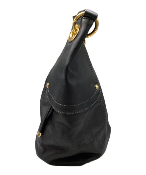 BURBERRY BLUE LABEL（バーバリーロンドンブルーレーベル）BURBERRY BLUE LABEL (バーバリーロンドンブルーレーベル) レザーワンショルダーバッグ ブラックの古着・服飾アイテム