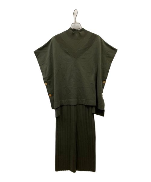 Diagram（ダイアグラム）Diagram (ダイアグラム) ニットワンピース グリーン サイズ:36の古着・服飾アイテム