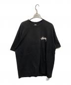 stussyステューシー）の古着「プリントTシャツ」｜ブラック