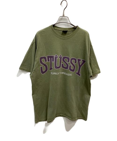 stussy（ステューシー）stussy (ステューシー) プリントTシャツ グリーン サイズ:Ｌの古着・服飾アイテム