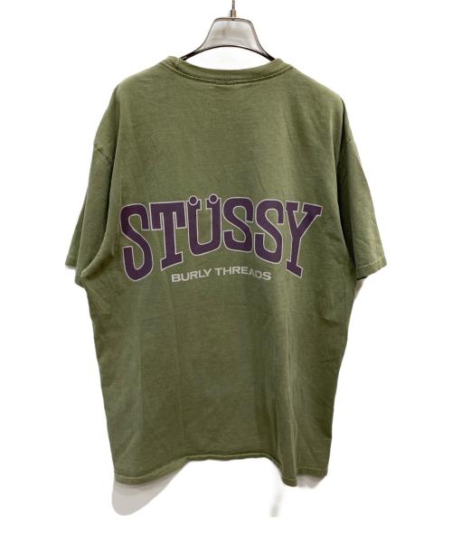 stussy（ステューシー）stussy (ステューシー) プリントTシャツ グリーン サイズ:Ｌの古着・服飾アイテム