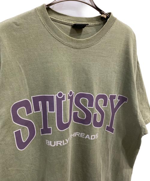 stussy（ステューシー）stussy (ステューシー) プリントTシャツ グリーン サイズ:Ｌの古着・服飾アイテム