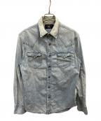 RRLダブルアールエル）の古着「デニムウエスタンシャツ」｜ブルー