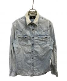 RRL（ダブルアールエル）の古着「デニムウエスタンシャツ」｜ブルー