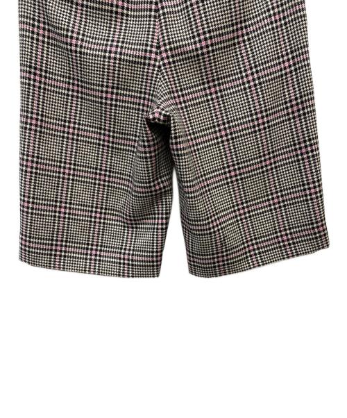 COMME des GARCONS HOMME PLUS（コムデギャルソンオムプリュス）COMME des GARCONS HOMME PLUS (コムデギャルソンオムプリュス) ハウンドトゥース柄ウールショートパンツ ピンク×ブラック サイズ:Ｓの古着・服飾アイテム