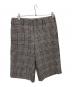 COMME des GARCONS HOMME PLUS（コムデギャルソンオムプリュス）の古着「ハウンドトゥース柄ウールショートパンツ」｜ピンク×ブラック