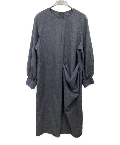 23区（ニジュウサンク）23区 (ニジュウサンク) 【洗える】TWマットクロス ワンピース グレー サイズ:40の古着・服飾アイテム