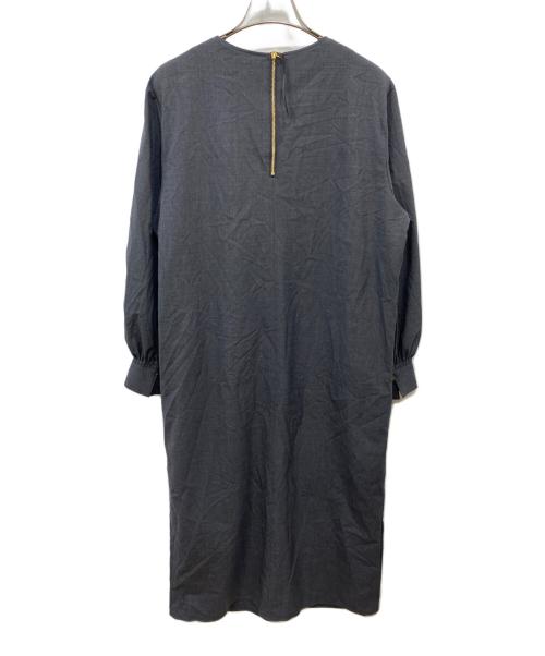 23区（ニジュウサンク）23区 (ニジュウサンク) 【洗える】TWマットクロス ワンピース グレー サイズ:40の古着・服飾アイテム