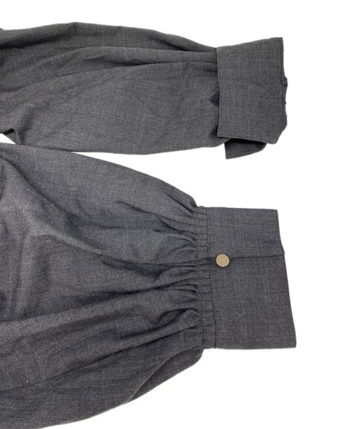 23区（ニジュウサンク）23区 (ニジュウサンク) 【洗える】TWマットクロス ワンピース グレー サイズ:40の古着・服飾アイテム