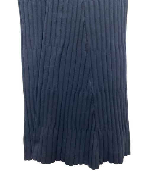 Noble（ノーブル）Noble (ノーブル) 針抜きシャドーボーダースリーブレスワンピース ネイビー サイズ:36の古着・服飾アイテム