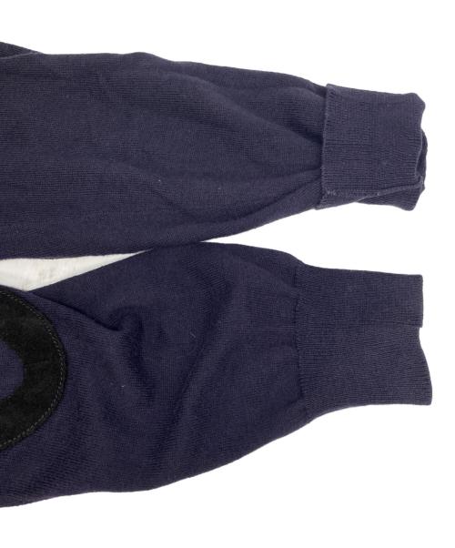 Maison Margiela 14（メゾンマルジェラ 14）Maison Margiela 14 (メゾンマルジェラ 14) エルボーパッチクルーネックニット ネイビー サイズ:Ⅿの古着・服飾アイテム