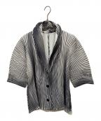 ISSEY MIYAKEイッセイミヤケ）の古着「立体プリーツ ウェーブプリーツ ジャケット」｜グリーン