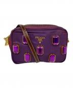 PRADAプラダ）の古着「ビジュー ショルダーバッグ」｜パープル