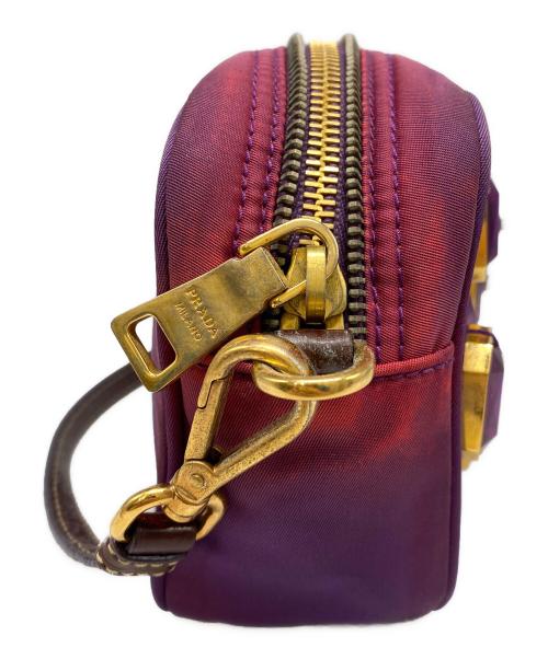 PRADA（プラダ）PRADA (プラダ) ビジュー ショルダーバッグ パープルの古着・服飾アイテム