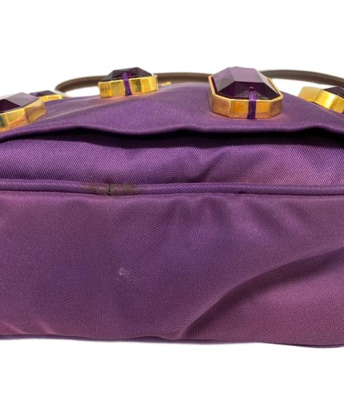 PRADA（プラダ）PRADA (プラダ) ビジュー ショルダーバッグ パープルの古着・服飾アイテム