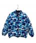A BATHING APE（ア ベイシング エイプ）の古着「ABC CAMO REVERSIBLE DOWN JACKET」｜ブルー