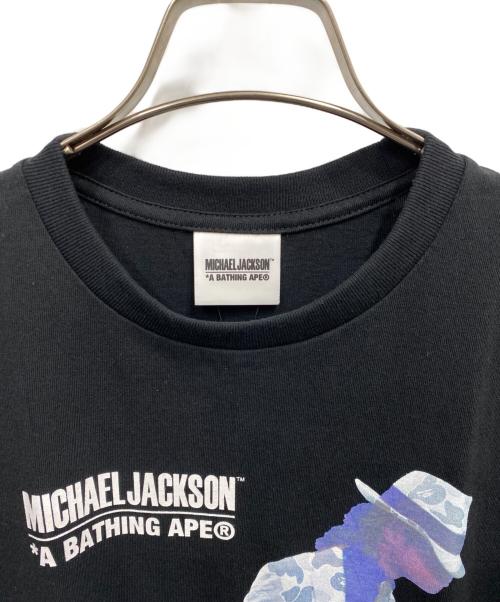 A BATHING APE（ア ベイシング エイプ）A BATHING APE (ア ベイシング エイプ) MICHAEL JACKSONプリントTシャツ ブラック サイズ:Mの古着・服飾アイテム