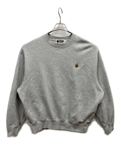 A BATHING APE（アベイシングエイプ）A BATHING APE (ア ベイシング エイプ) クルーネックスウェット グレー サイズ:XLの古着・服飾アイテム