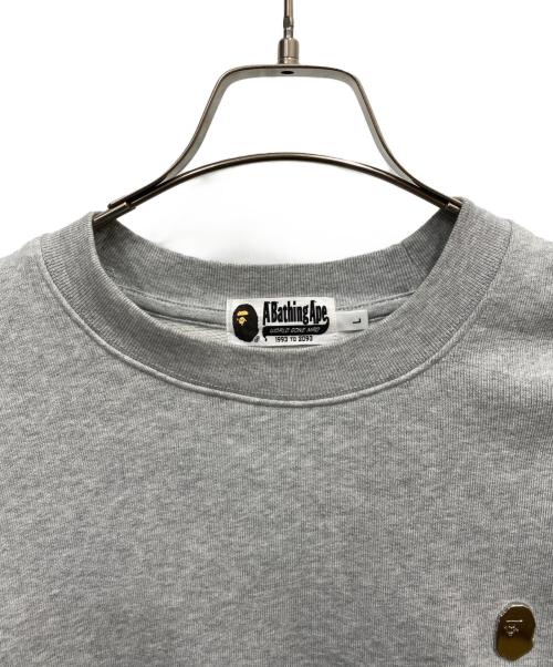 A BATHING APE（アベイシングエイプ）A BATHING APE (ア ベイシング エイプ) クルーネックスウェット グレー サイズ:XLの古着・服飾アイテム