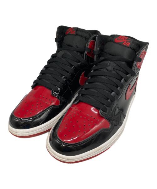 NIKE（ナイキ）NIKE (ナイキ) AIR JORDAN 1 RETRO HIGH OG BRED PATENT レッド×ブラック サイズ:27.5㎝の古着・服飾アイテム