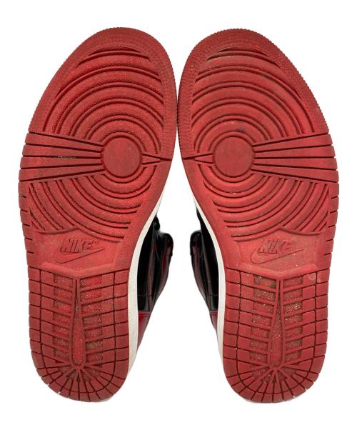 NIKE（ナイキ）NIKE (ナイキ) AIR JORDAN 1 RETRO HIGH OG BRED PATENT レッド×ブラック サイズ:27.5㎝の古着・服飾アイテム