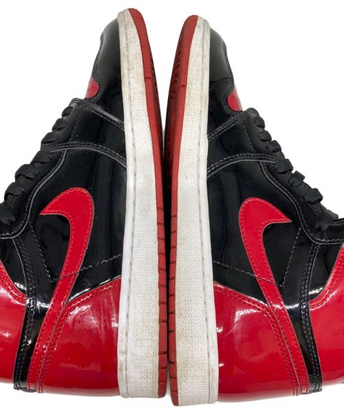 NIKE（ナイキ）NIKE (ナイキ) AIR JORDAN 1 RETRO HIGH OG BRED PATENT レッド×ブラック サイズ:27.5㎝の古着・服飾アイテム