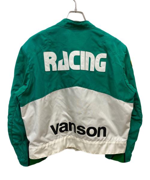 SUPREME（シュプリーム）SUPREME (シュプリーム) VANSON (バンソン) Leather Cordura Jacket グリーン サイズ:Sの古着・服飾アイテム