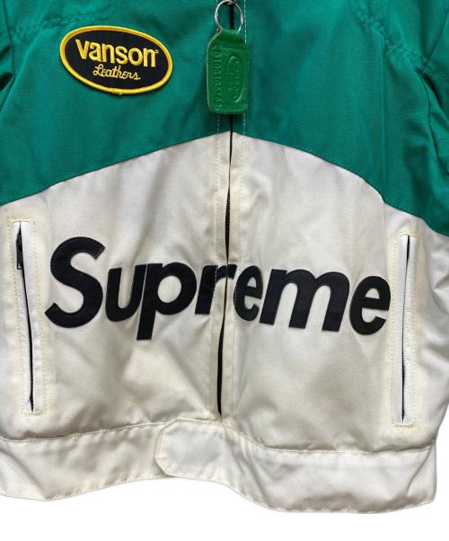 SUPREME（シュプリーム）SUPREME (シュプリーム) VANSON (バンソン) Leather Cordura Jacket グリーン サイズ:Sの古着・服飾アイテム