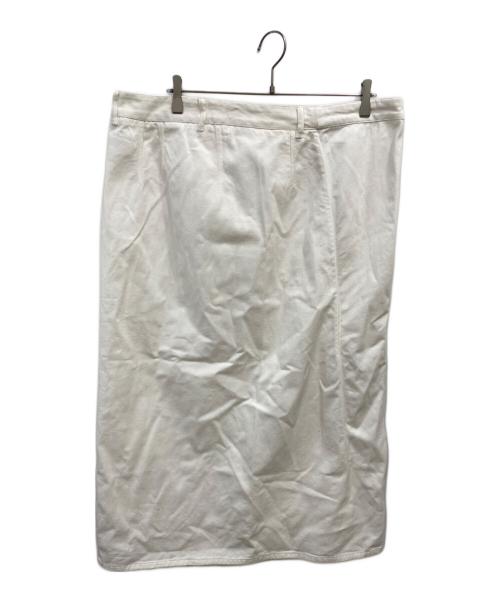 MM6 Maison Margiela（エムエムシックスメゾンマルジェラ）MM6 Maison Margiela (エムエムシックスメゾンマルジェラ) 変形デニムスカート ホワイト サイズ:38の古着・服飾アイテム