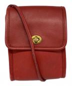 COACHコーチ）の古着「ショルダーバッグ」｜レッド