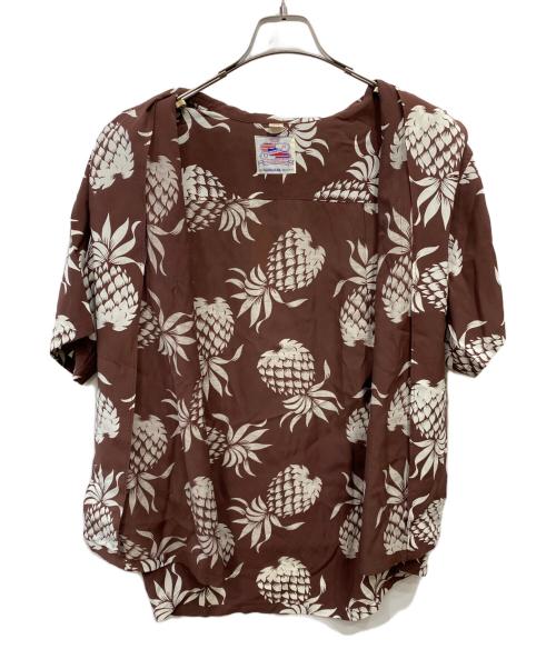 Duke Kahanamoku（デュークカハナモク）Duke Kahanamoku (デュークカハナモク) アロハシャツ ブラウン サイズ:Ｌの古着・服飾アイテム