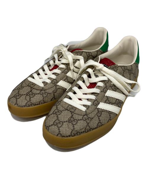 GUCCI（グッチ）GUCCI (グッチ) adidas (アディダス) ローカットスニーカー ブラウン サイズ:26の古着・服飾アイテム