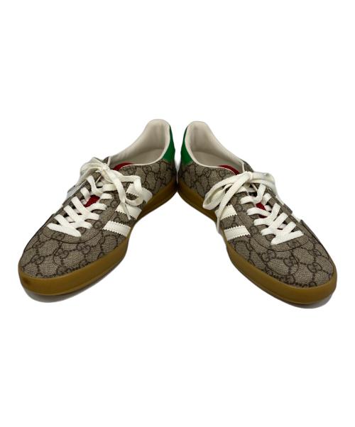 GUCCI（グッチ）GUCCI (グッチ) adidas (アディダス) ローカットスニーカー ブラウン サイズ:26の古着・服飾アイテム