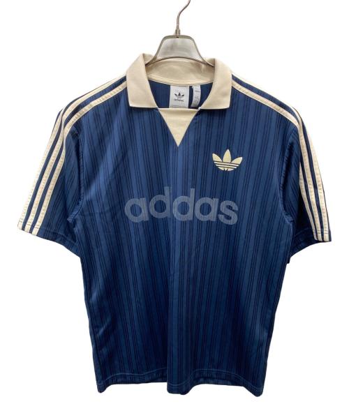 adidas（アディダス）adidas (アディダス) 襟付きゴーリートップ ネイビー サイズ:Sの古着・服飾アイテム