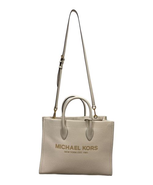 MICHAEL KORS（マイケル・コース）MICHAEL KORS (マイケルコース) ロゴトートバッグ アイボリーの古着・服飾アイテム
