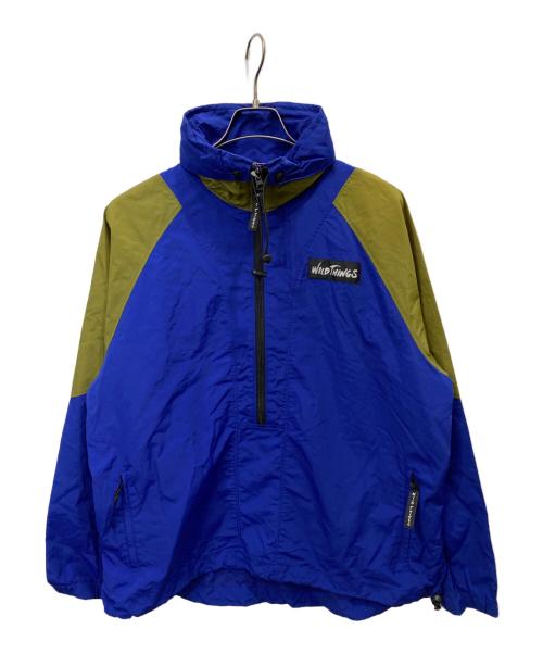 WILD THINGS（ワイルドシングス）WILD THINGS (ワイルドシングス) ナイロンジャケット ブルー×グリーン サイズ:Mの古着・服飾アイテム