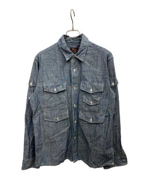 WOOLRICH（ウールリッチ）WOOLRICH (ウールリッチ) シャンブレーシャツ ブルー サイズ:Mの古着・服飾アイテム