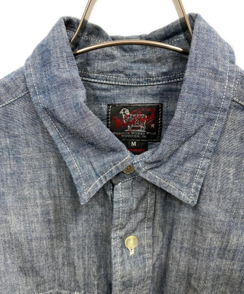 WOOLRICH（ウールリッチ）WOOLRICH (ウールリッチ) シャンブレーシャツ ブルー サイズ:Mの古着・服飾アイテム