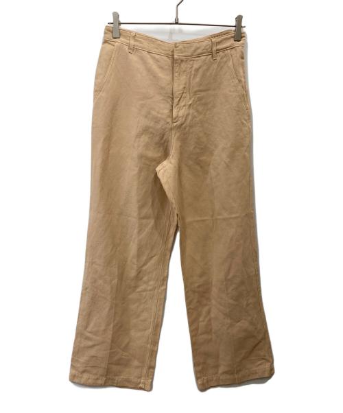 FRAMeWORK（フレームワーク）FRAMeWORK (フレームワーク) コットンリネンストレートパンツ ベージュ サイズ:40の古着・服飾アイテム