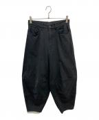 LAD MUSICIANラッドミュージシャン）の古着「COMPACT CHINO STRETCH WIDE PANTS」｜ブラック