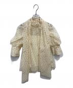 Lily Brownリリーブラウン）の古着「総柄ブラウス」｜ベージュ