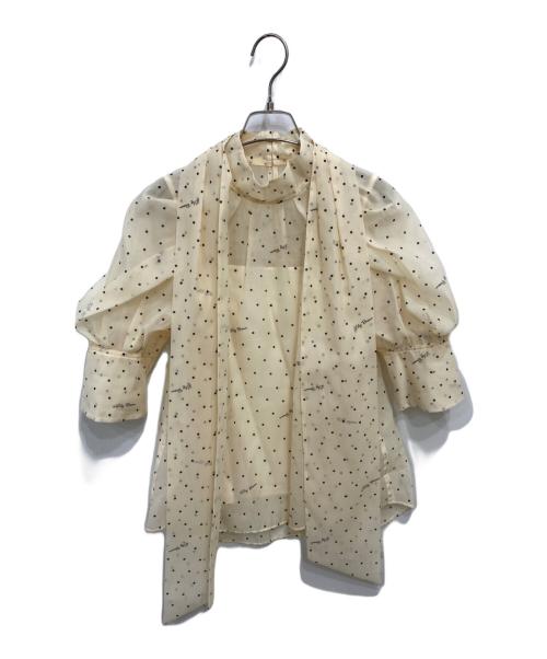 Lily Brown（リリーブラウン）Lily Brown (リリーブラウン) 総柄ブラウス ベージュ サイズ:free 未使用品の古着・服飾アイテム