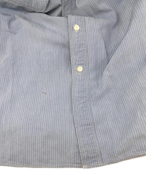 RRL（ダブルアールエル）RRL (ダブルアールエル) チンスト付ストライプシャツ ブルー サイズ:Mの古着・服飾アイテム