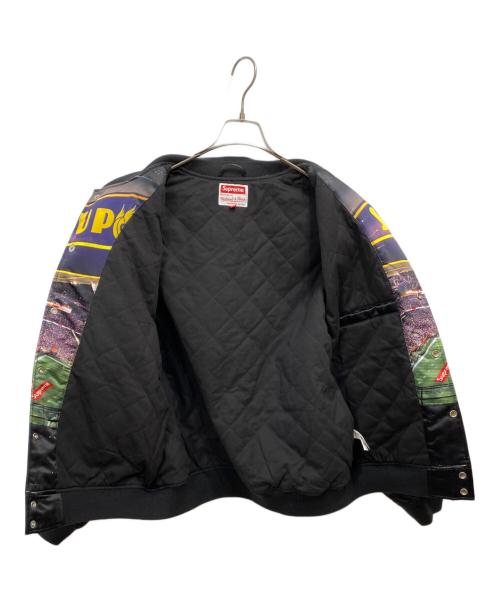 SUPREME（シュプリーム）SUPREME (シュプリーム) MITCHELL & NESS (ミッチェルアンドネス) 22SS STADIUM Satin VARSITY Jacket ブラック サイズ:Lの古着・服飾アイテム